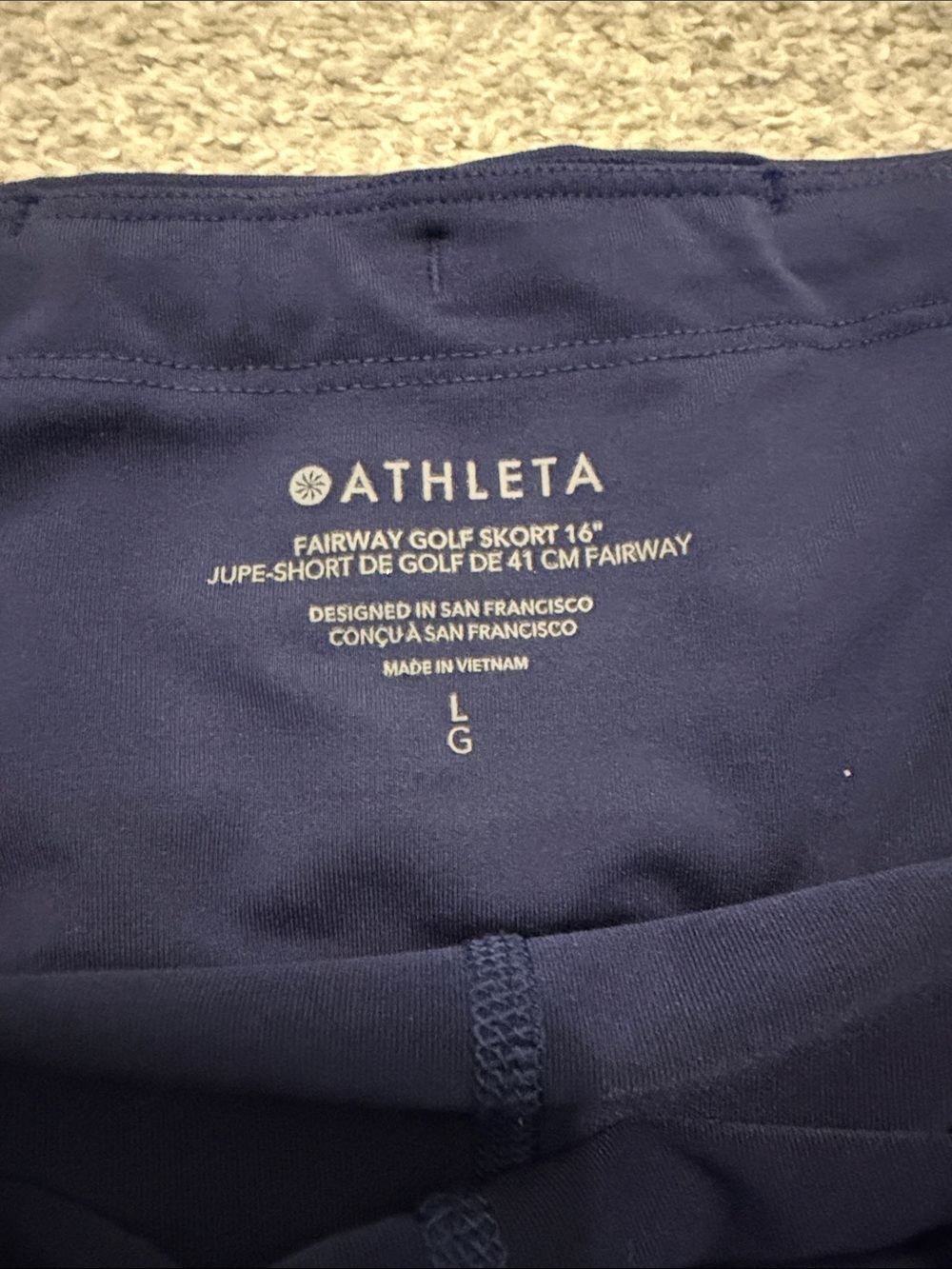 Athleta Fairway Navy Blue 16 inch Golf Skort - Picture 7 of 9